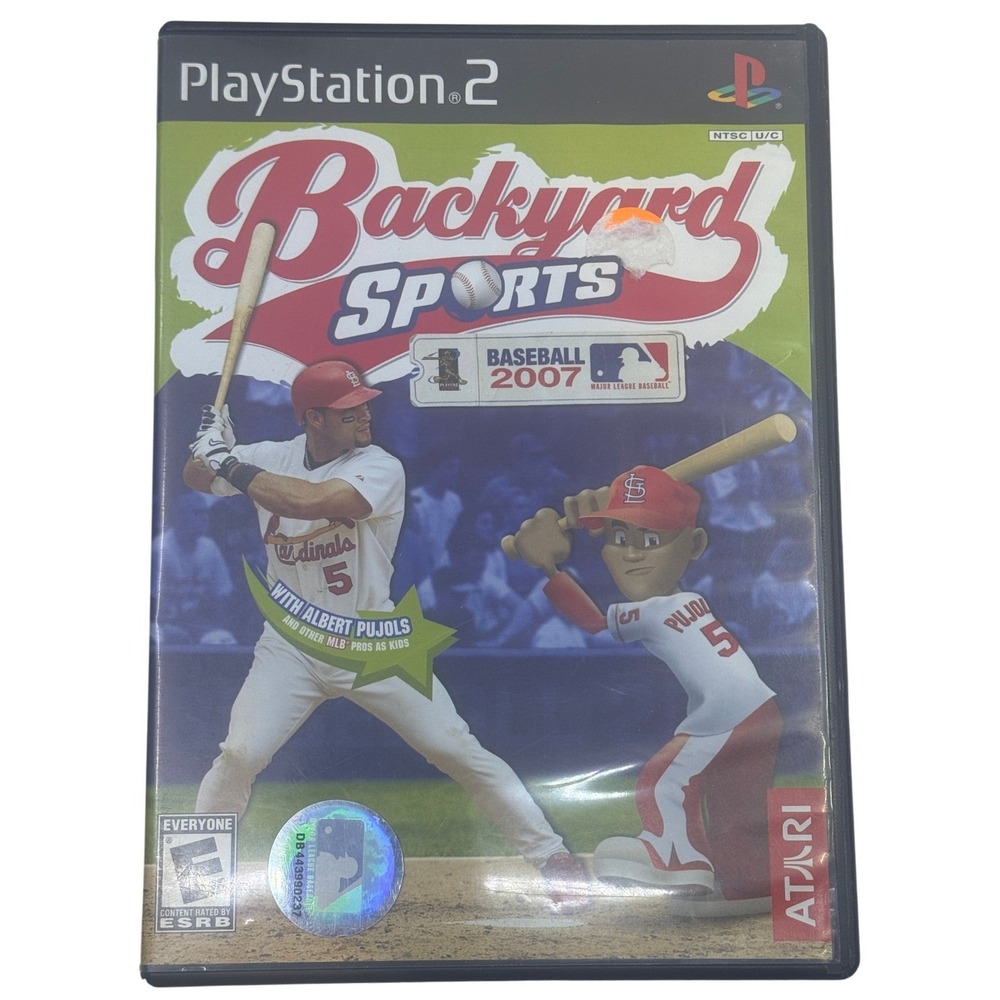 Backyard Sports Baseball 2007 Sony PlayStation 2 PS2 Game with Manual MLB Atari
